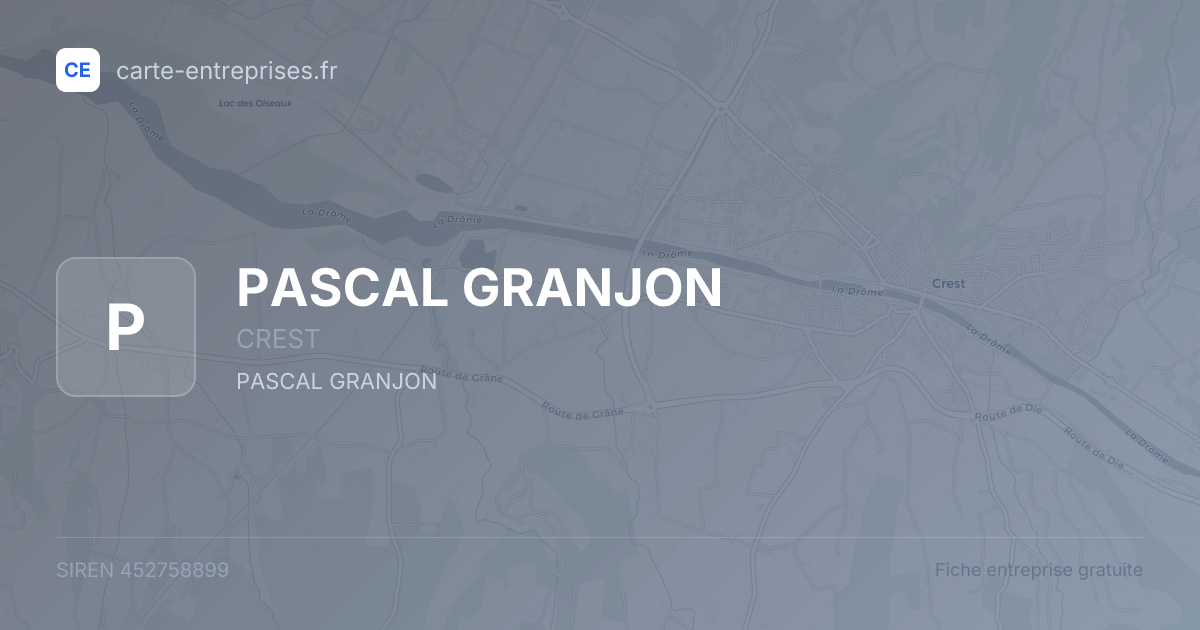 PASCAL GRANJON — 452758899 — fiche entreprise