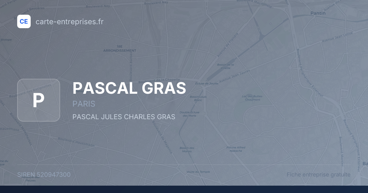PASCAL GRAS — 520947300 — fiche entreprise