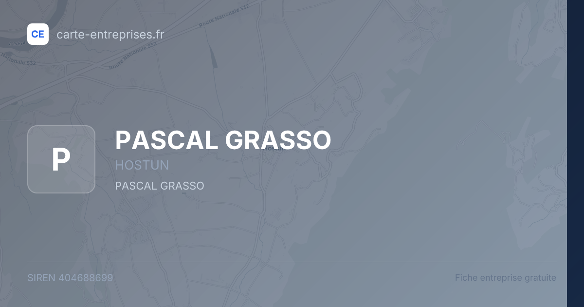 PASCAL GRASSO — 404688699 — fiche entreprise