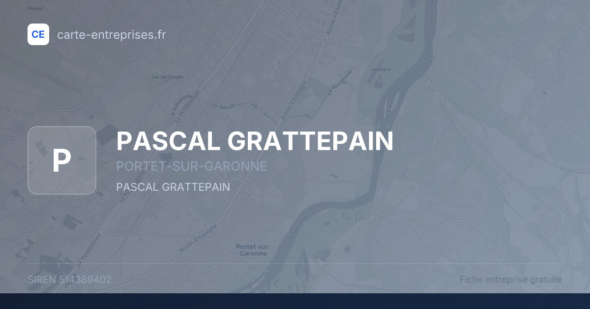 PASCAL GRATTEPAIN — 514389402 — fiche entreprise