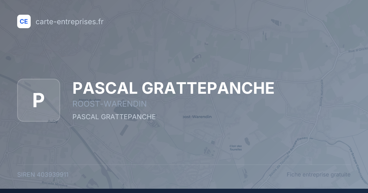 PASCAL GRATTEPANCHE — 403939911 — fiche entreprise