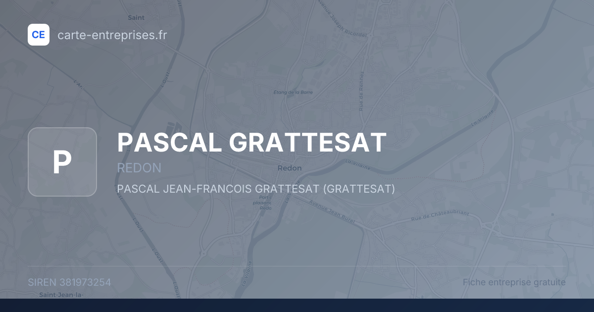 PASCAL GRATTESAT — 381973254 — fiche entreprise