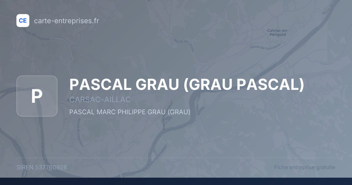 PASCAL GRAU (GRAU PASCAL) — 537760928 — fiche entreprise