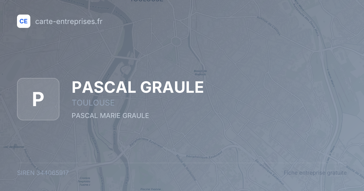 PASCAL GRAULE — 344065917 — fiche entreprise