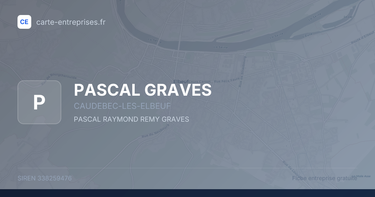 PASCAL GRAVES — 338259476 — fiche entreprise