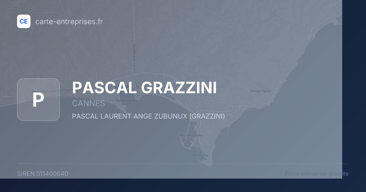 PASCAL GRAZZINI — 511400640 — fiche entreprise