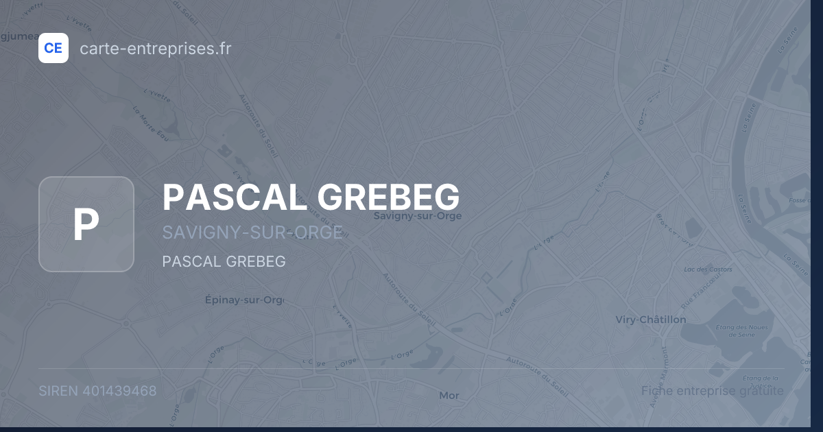 PASCAL GREBEG — 401439468 — fiche entreprise