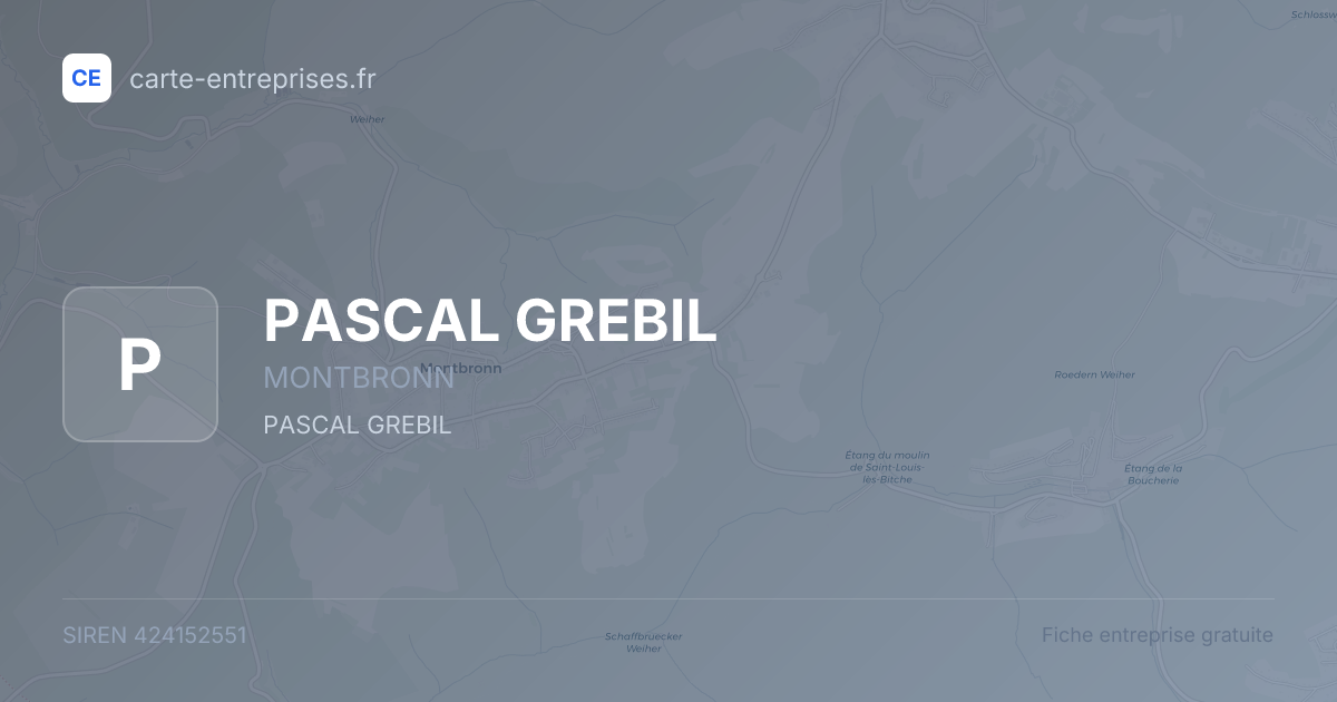PASCAL GREBIL — 424152551 — fiche entreprise