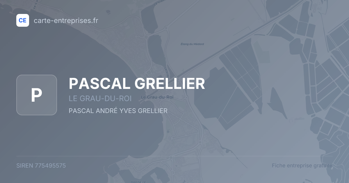 PASCAL GRELLIER — 775495575 — fiche entreprise