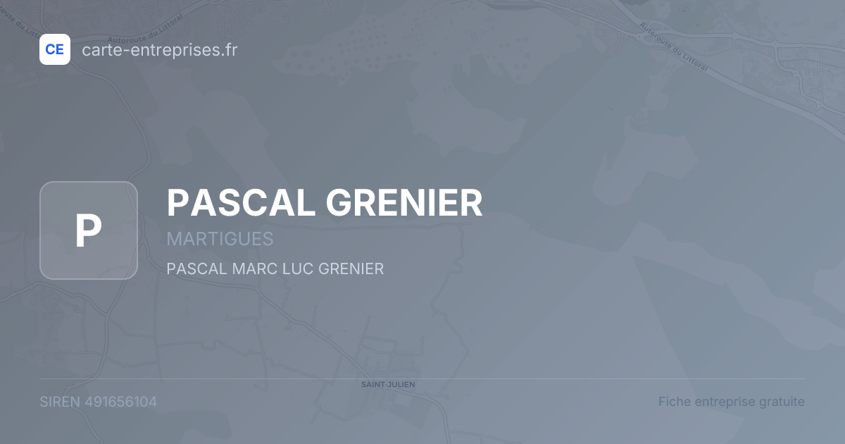 PASCAL GRENIER — 491656104 — fiche entreprise