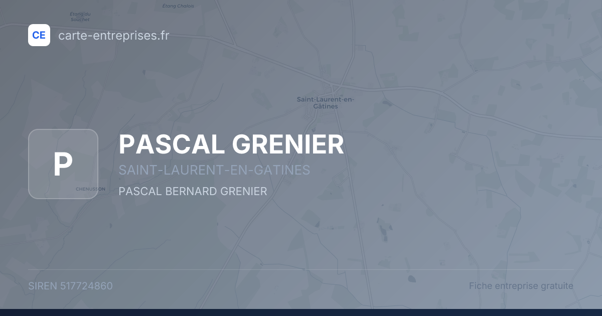 PASCAL GRENIER — 517724860 — fiche entreprise