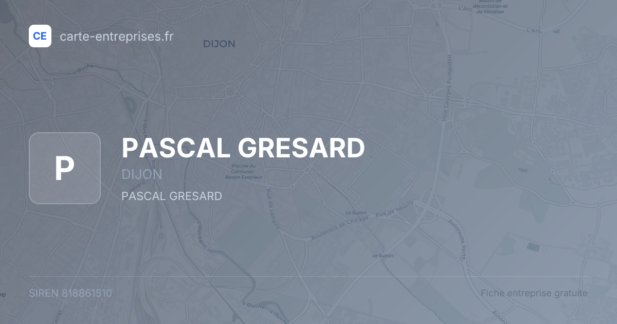 PASCAL GRESARD — 818861510 — fiche entreprise