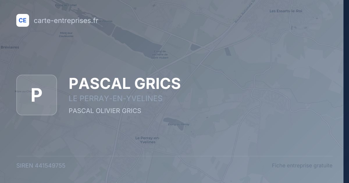 PASCAL GRICS — 441549755 — fiche entreprise