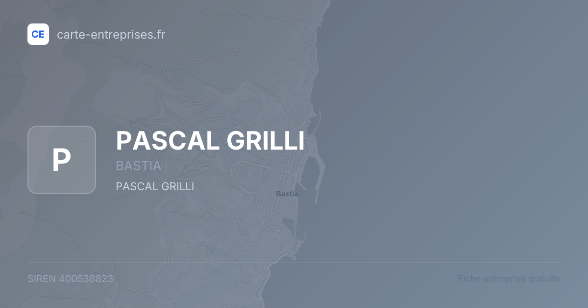 PASCAL GRILLI — 400538823 — fiche entreprise