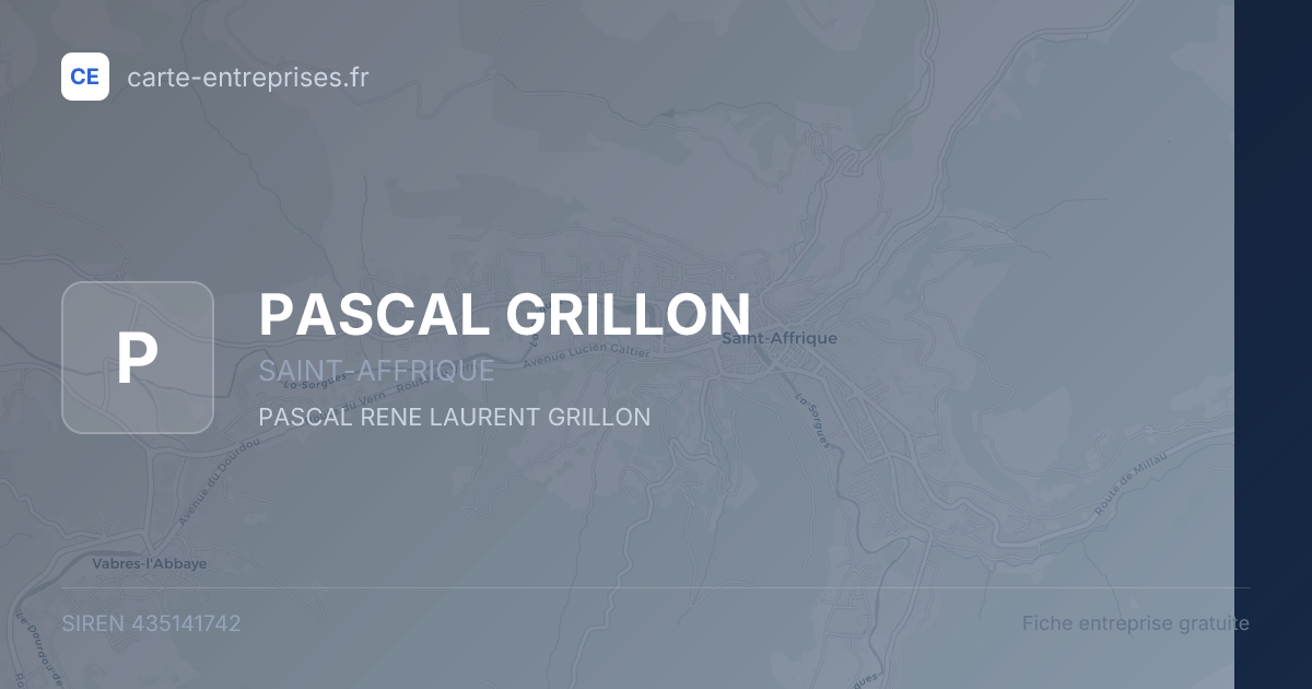 PASCAL GRILLON — 435141742 — fiche entreprise