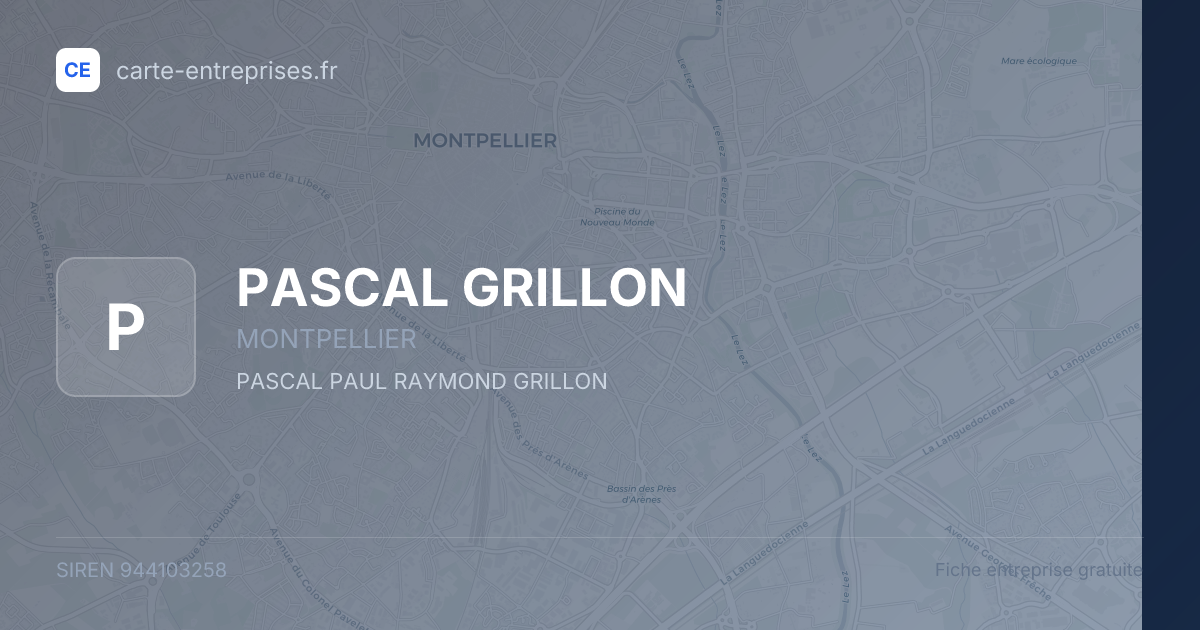 PASCAL GRILLON — 944103258 — fiche entreprise