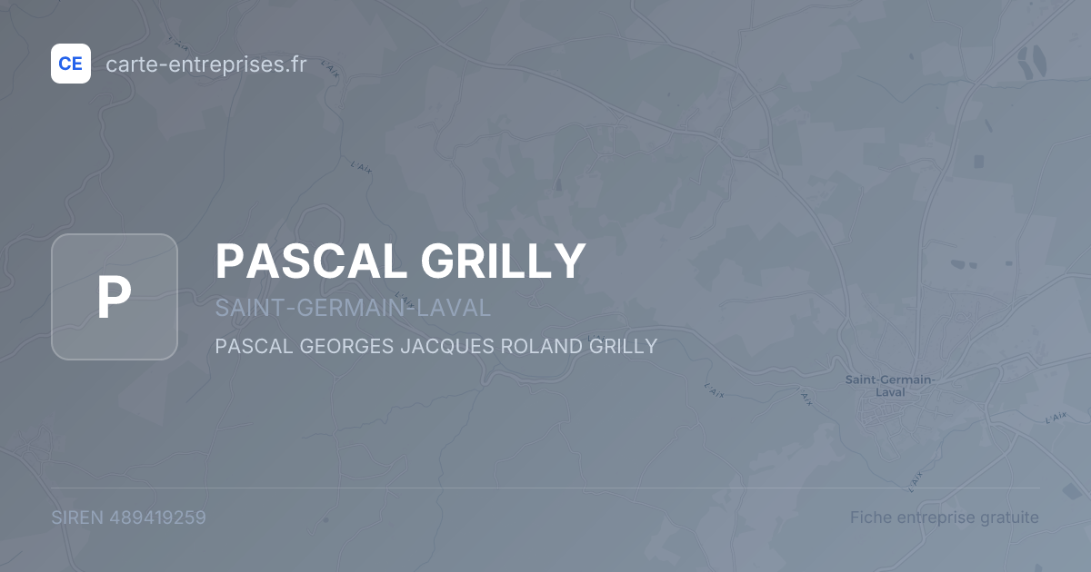 PASCAL GRILLY — 489419259 — fiche entreprise