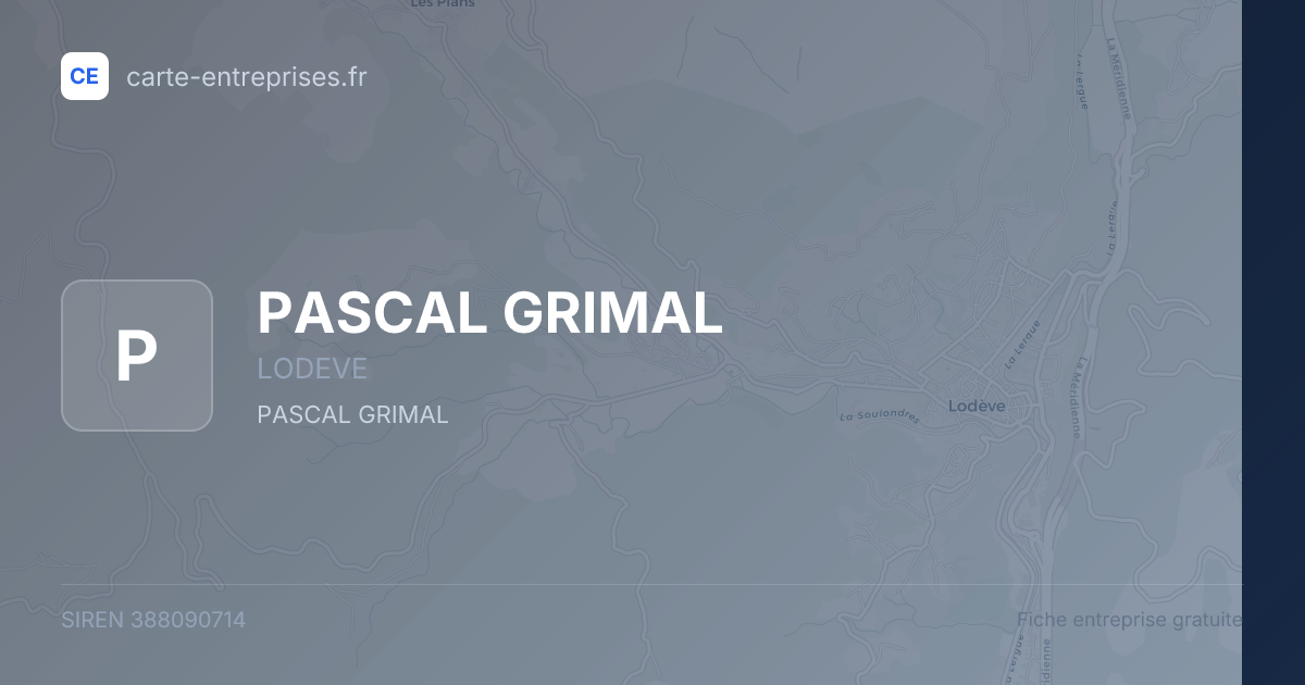 PASCAL GRIMAL — 388090714 — fiche entreprise
