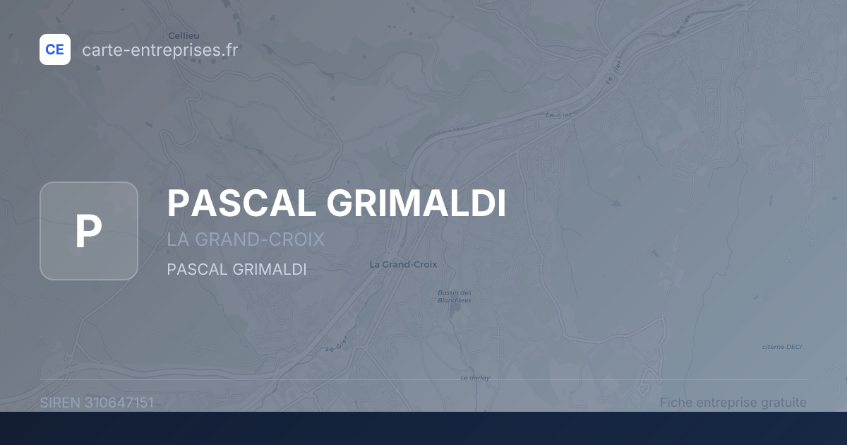 PASCAL GRIMALDI — 310647151 — fiche entreprise