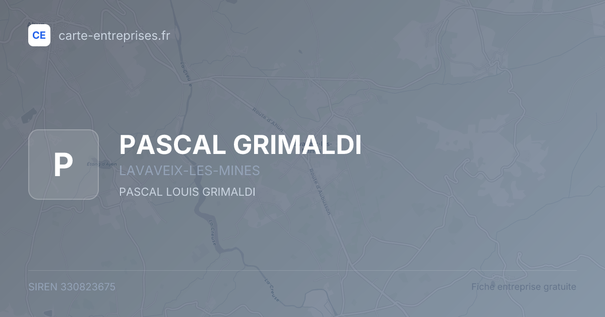 PASCAL GRIMALDI — 330823675 — fiche entreprise