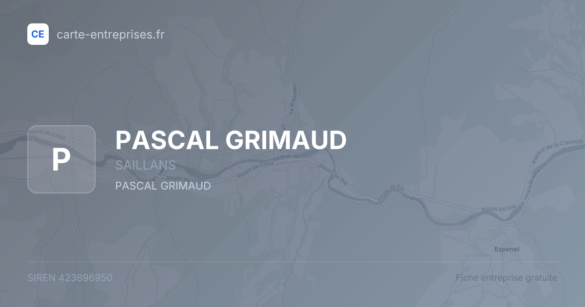 PASCAL GRIMAUD — 423896950 — fiche entreprise