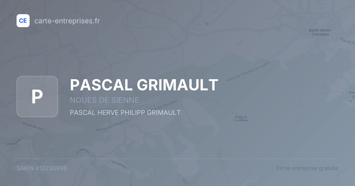 PASCAL GRIMAULT — 413230996 — fiche entreprise