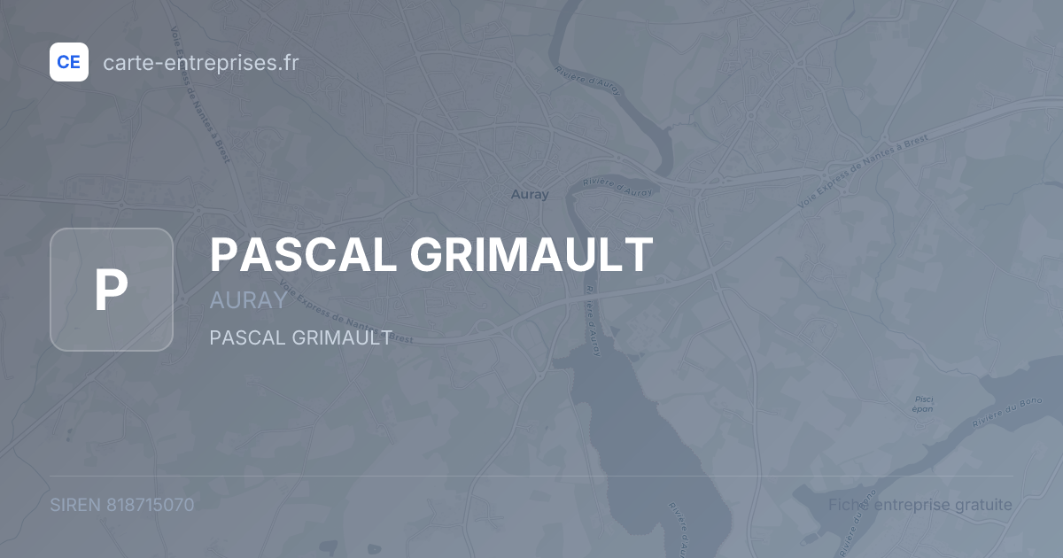 PASCAL GRIMAULT — 818715070 — fiche entreprise