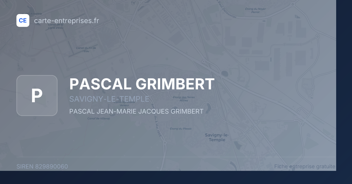 PASCAL GRIMBERT — 829890060 — fiche entreprise