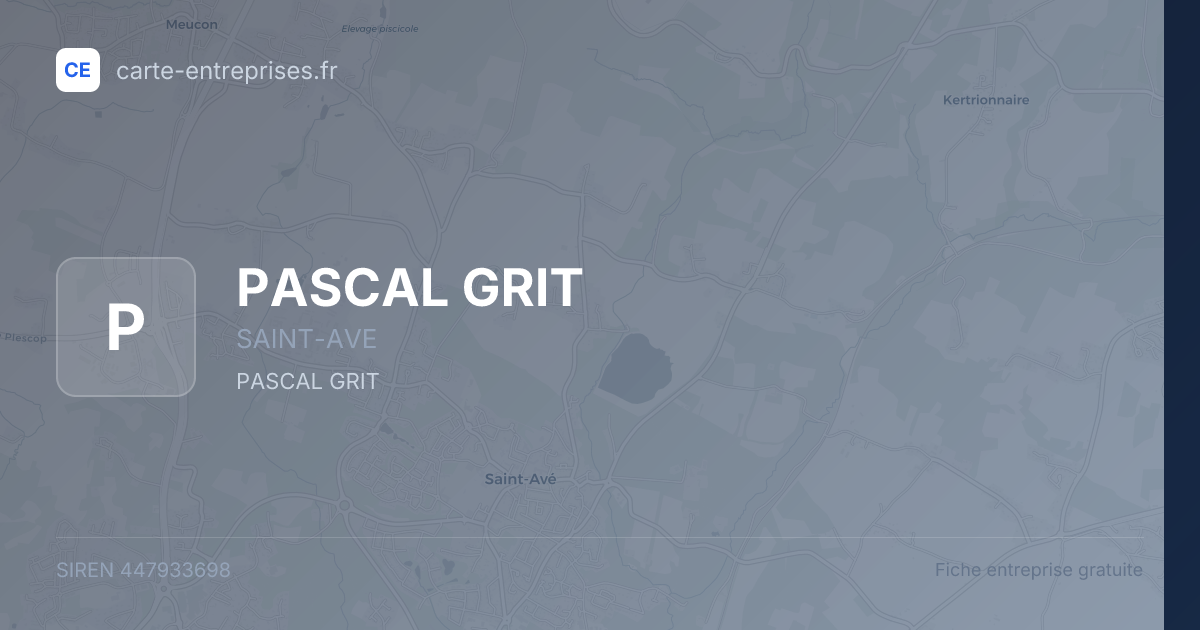 PASCAL GRIT — 447933698 — fiche entreprise
