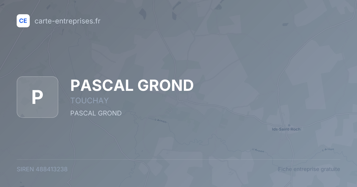 PASCAL GROND — 488413238 — fiche entreprise