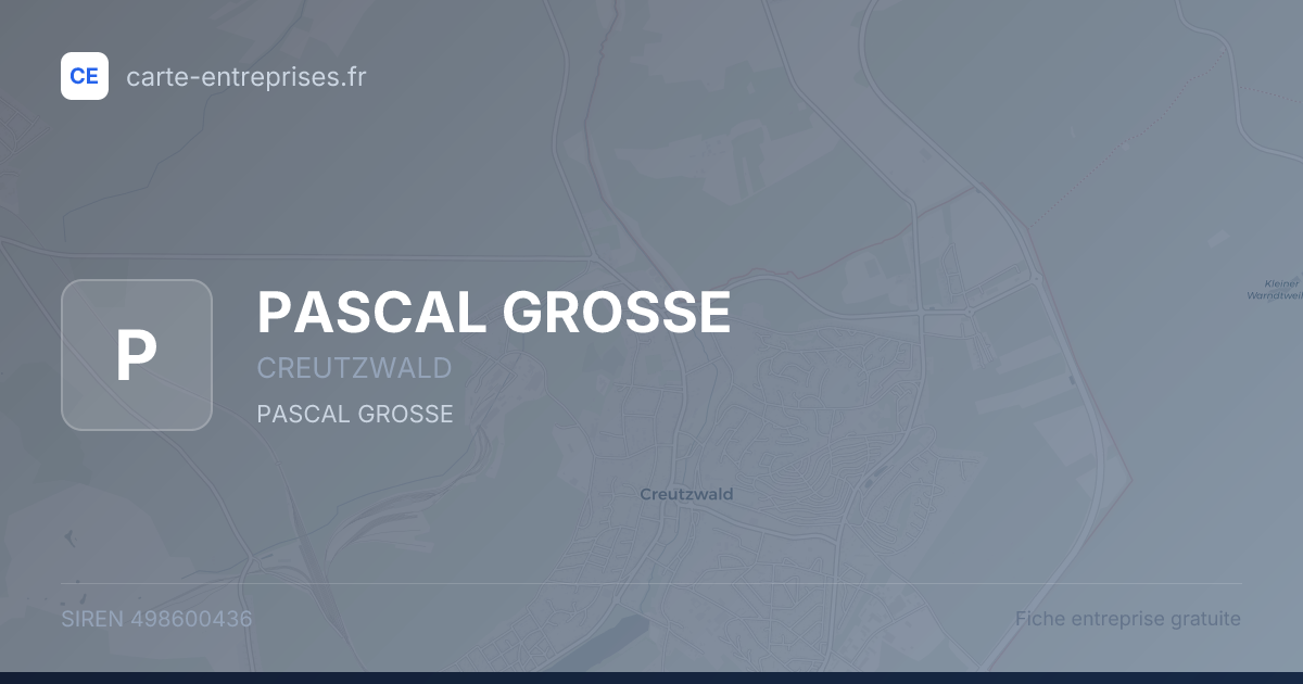 PASCAL GROSSE — 498600436 — fiche entreprise