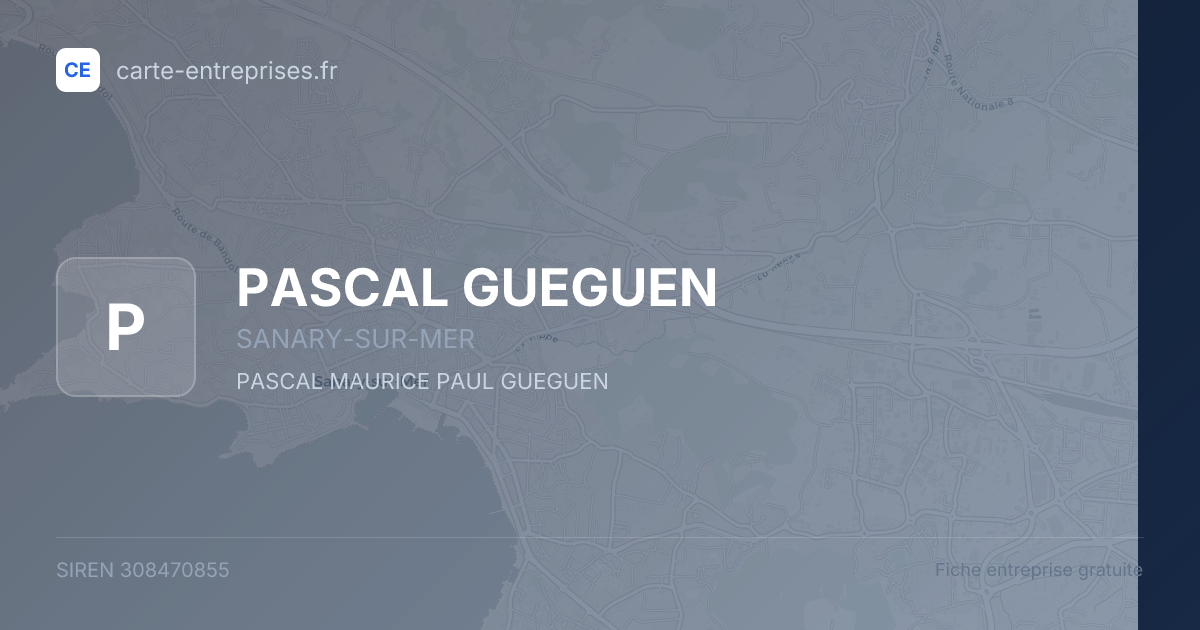 PASCAL GUEGUEN — 308470855 — fiche entreprise
