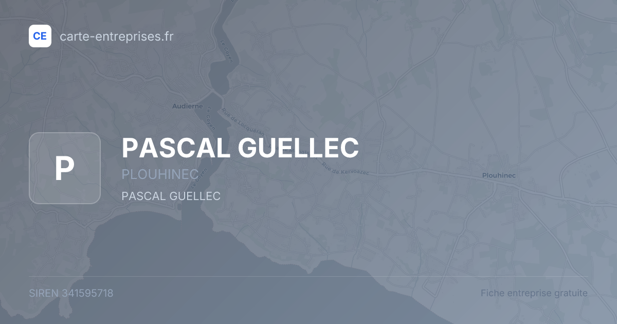 PASCAL GUELLEC — 341595718 — fiche entreprise
