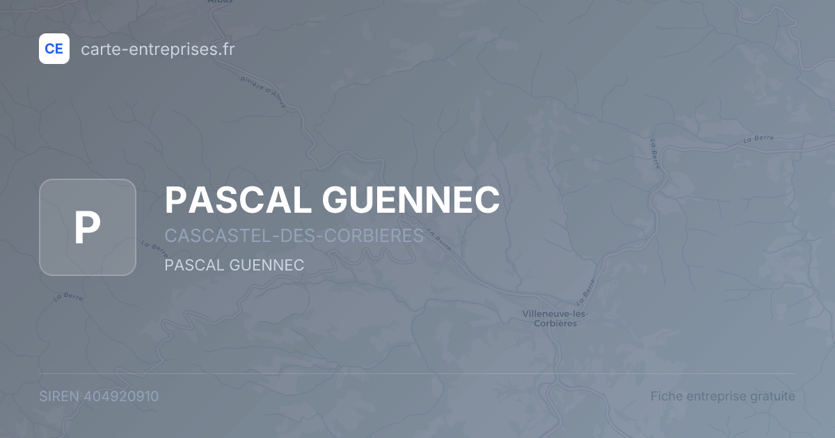 PASCAL GUENNEC — 404920910 — fiche entreprise