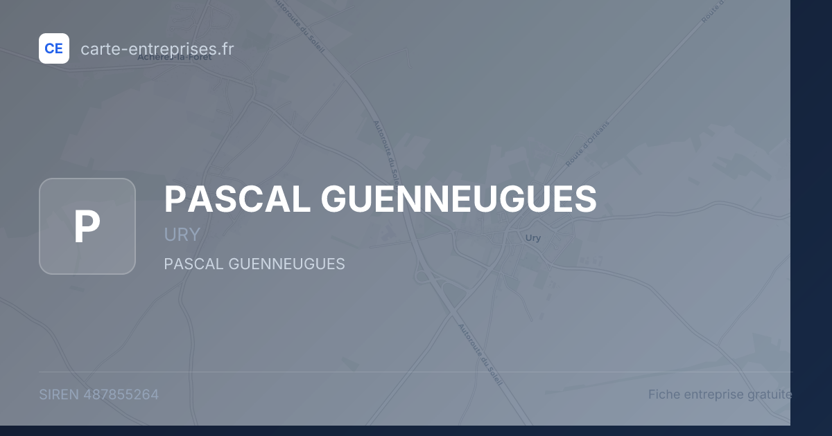 PASCAL GUENNEUGUES — 487855264 — fiche entreprise