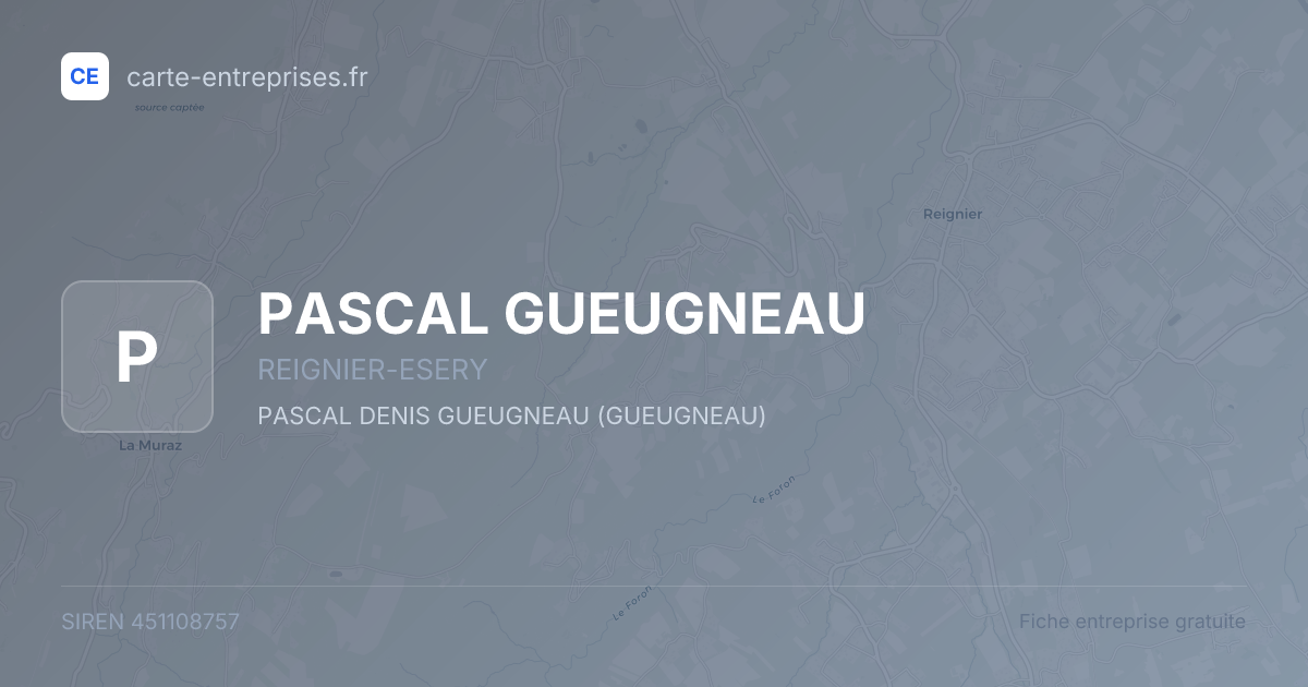 PASCAL GUEUGNEAU — 451108757 — fiche entreprise