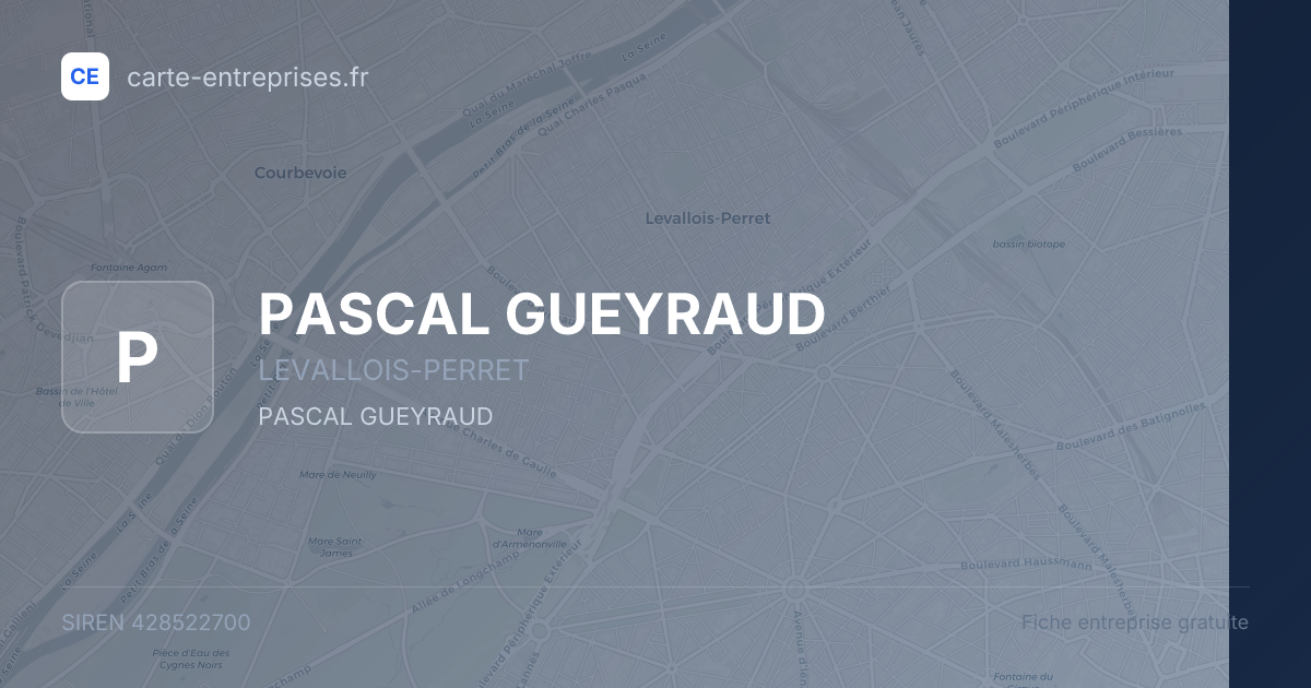 PASCAL GUEYRAUD — 428522700 — fiche entreprise