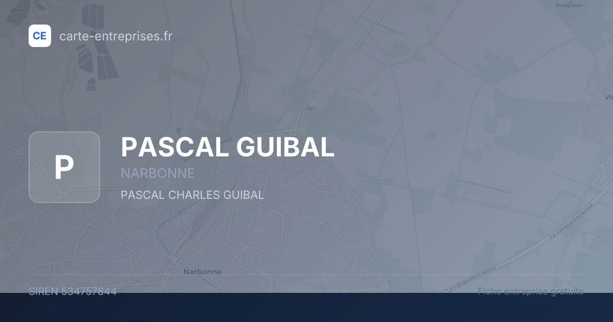 PASCAL GUIBAL — 534757844 — fiche entreprise