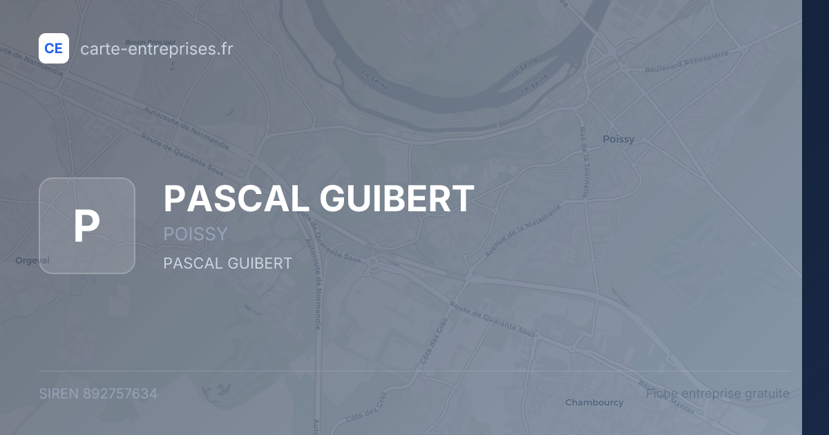 PASCAL GUIBERT — 892757634 — fiche entreprise
