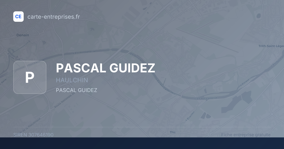 PASCAL GUIDEZ — 307646190 — fiche entreprise