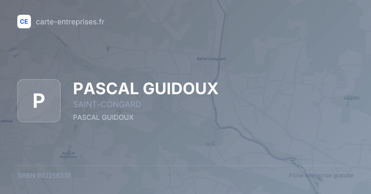 PASCAL GUIDOUX — 902256338 — fiche entreprise