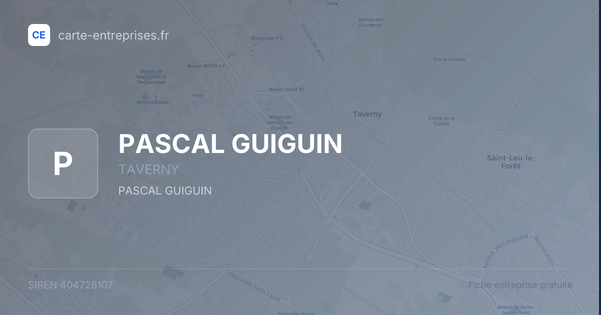 PASCAL GUIGUIN — 404728107 — fiche entreprise