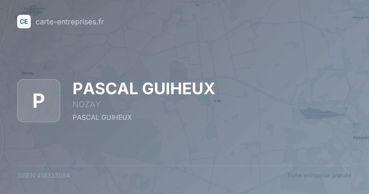 PASCAL GUIHEUX — 418333084 — fiche entreprise