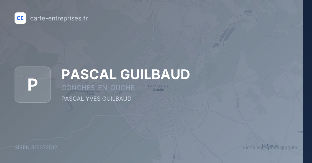 PASCAL GUILBAUD — 315072512 — fiche entreprise
