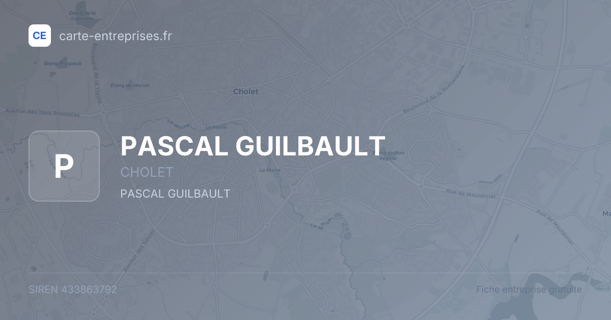 PASCAL GUILBAULT — 433863792 — fiche entreprise