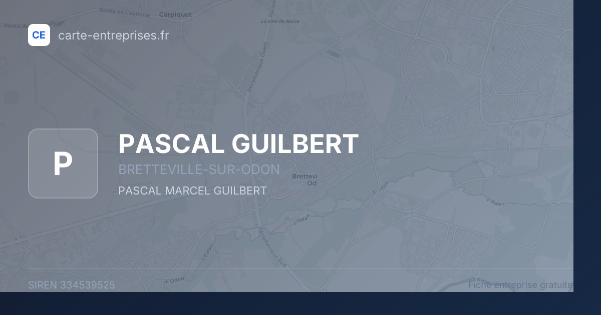 PASCAL GUILBERT — 334539525 — fiche entreprise
