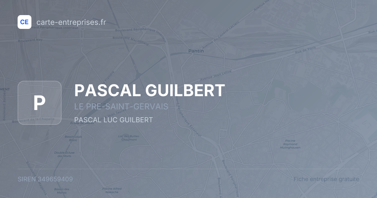 PASCAL GUILBERT — 349659409 — fiche entreprise