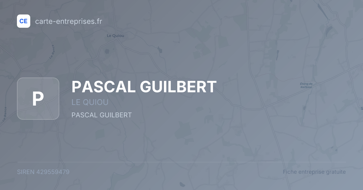 PASCAL GUILBERT — 429559479 — fiche entreprise