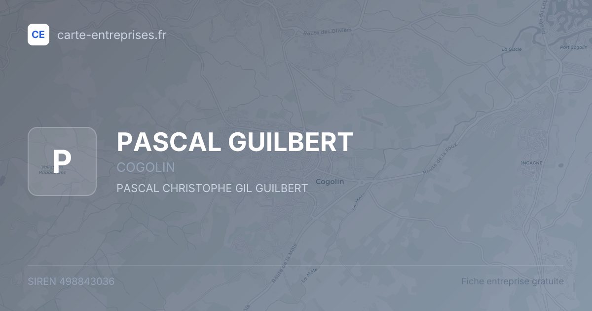 PASCAL GUILBERT — 498843036 — fiche entreprise