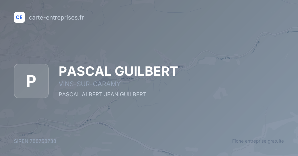 PASCAL GUILBERT — 788758738 — fiche entreprise